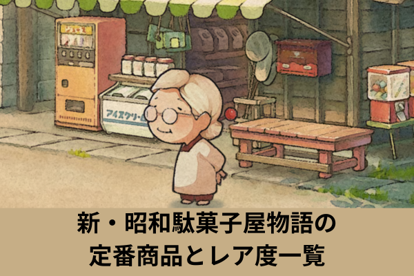 新・昭和駄菓子屋物語の定番商品とレア度一覧