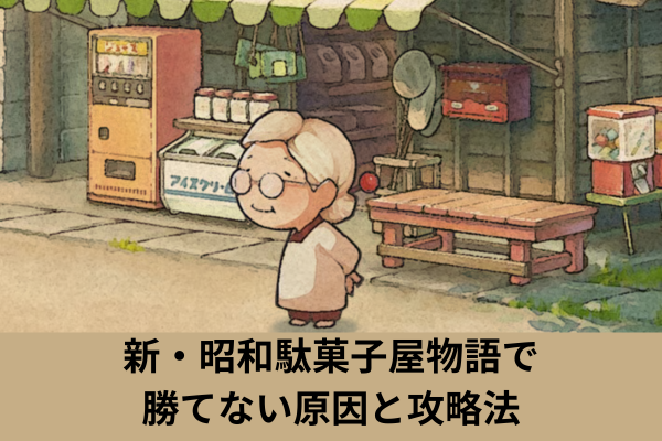 新・昭和駄菓子屋物語で勝てない原因と攻略法